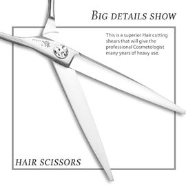 7.0 Inch Professional Barber Scissors , Right Handed Japanese Cobalt Shears